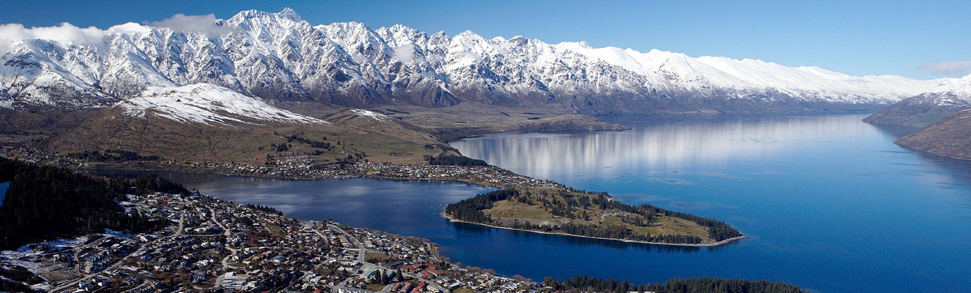 Winter scene in the snow, Queenstown. New Zealand.